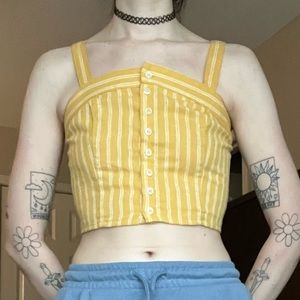 🌻 Yellow Cropped Tank